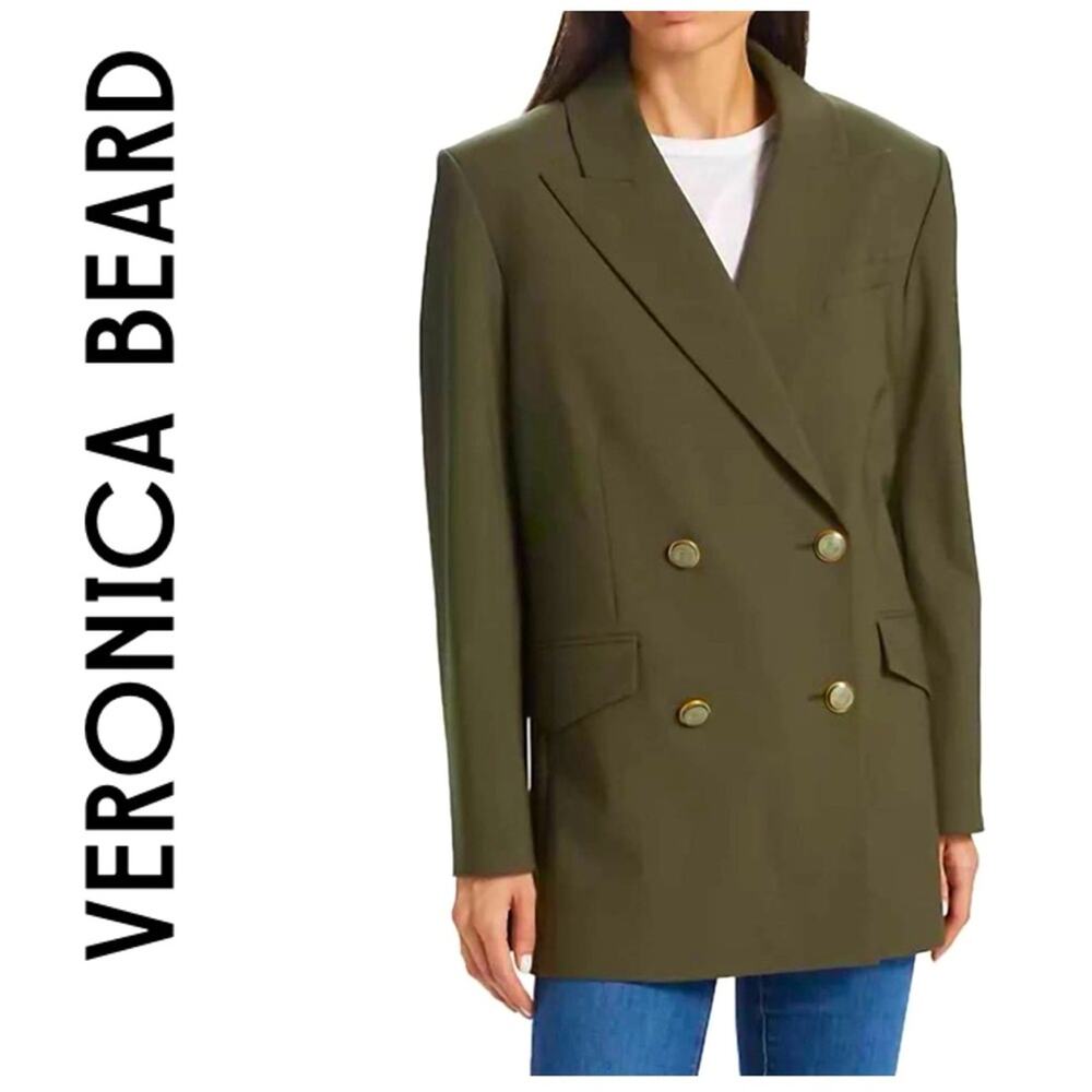 VERONICA BEARD Dickey Jacket Blazer Loden Green oversized New Small